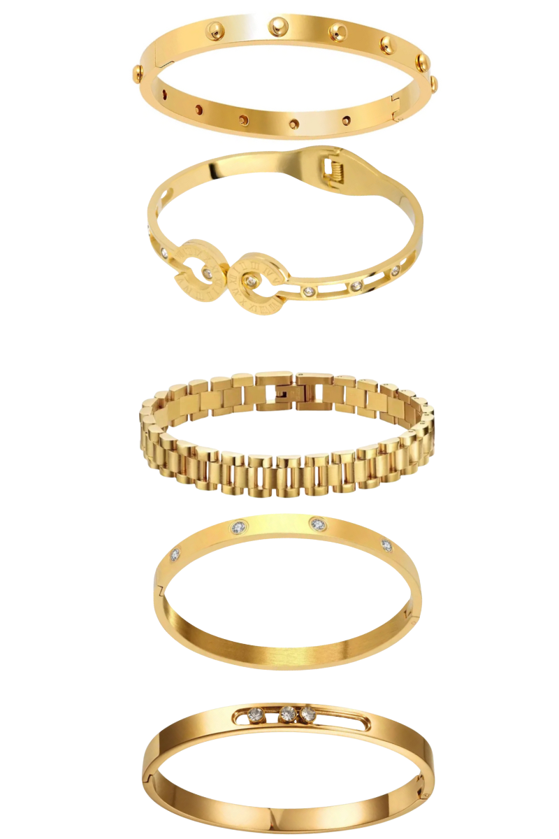 Buy NMII Set of 4 Gold Plated Latkan Metal Bangle Set For Girls and Women |  Fancy Women's Bangles | Traditional Jhumka Latkan Design Bangles | Fashion  Jewelry - Set of 4