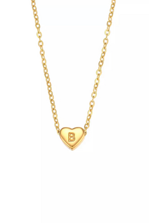 Heart Initial Necklace
