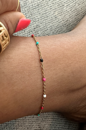 Dainty Bead Anklet Set